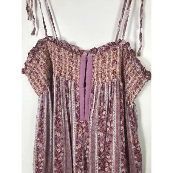 Intimately Free People Rule The World Jumpsuit Pink Purple Small Boho Oversized - Picture 2 of 13